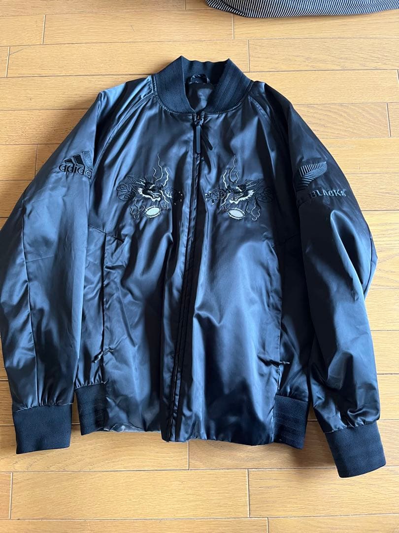 アディダス　スカジャン　オールブラックス　adidas all blacks