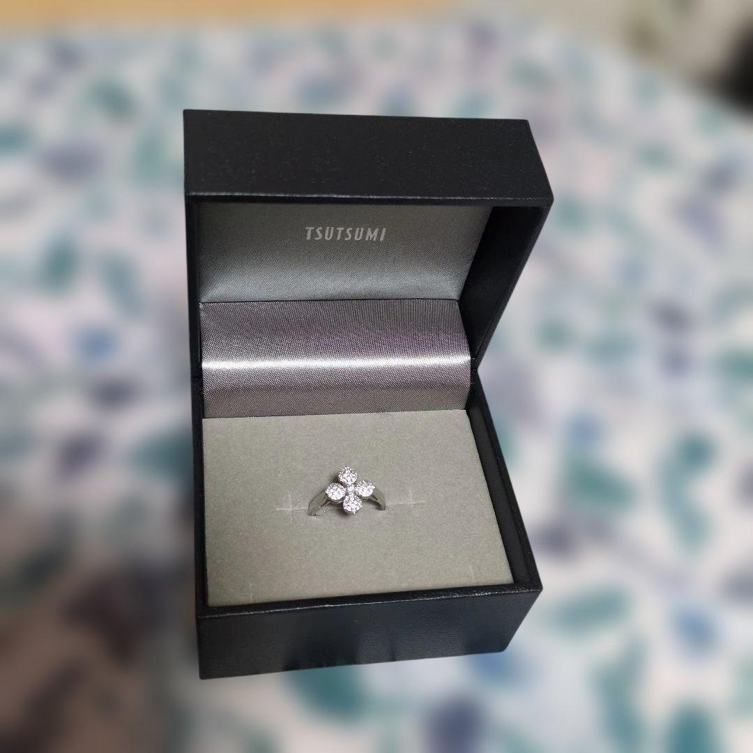 TSUTSUMI フラワーデザイン ダイヤモンド＆プラチナリング size13