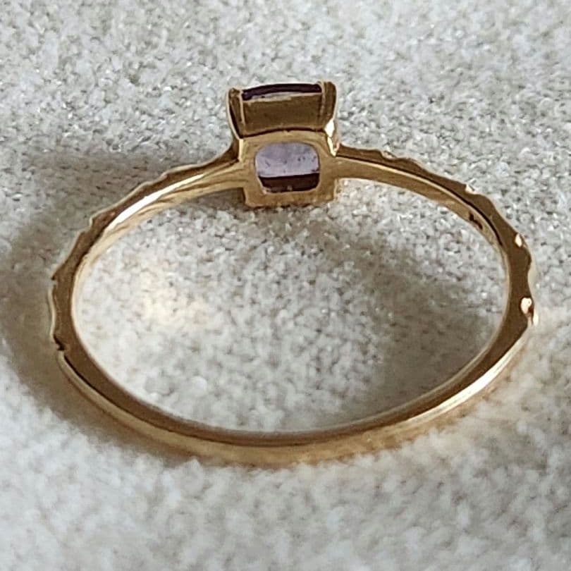 アメジスト♡9号【ノワールドプーペ】K10 スクエアリング☆アガット