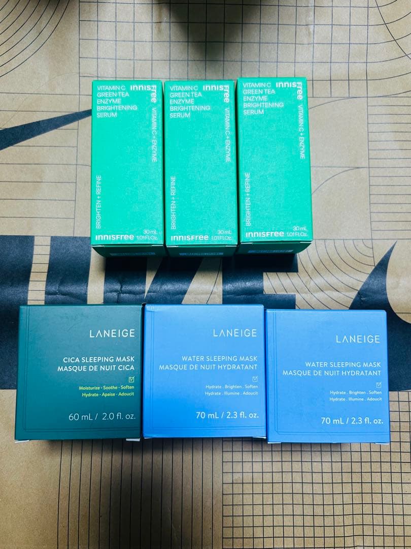 innisfree ビタミンC美容液 & LANEIGE マスクセット