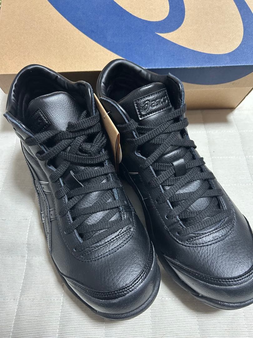 asics 安全靴 ブラック ミッドカット