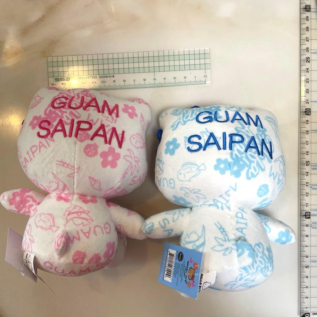 ハローキティ グアム サイパン 限定 ぬいぐるみ ピンク 青 2体セット
