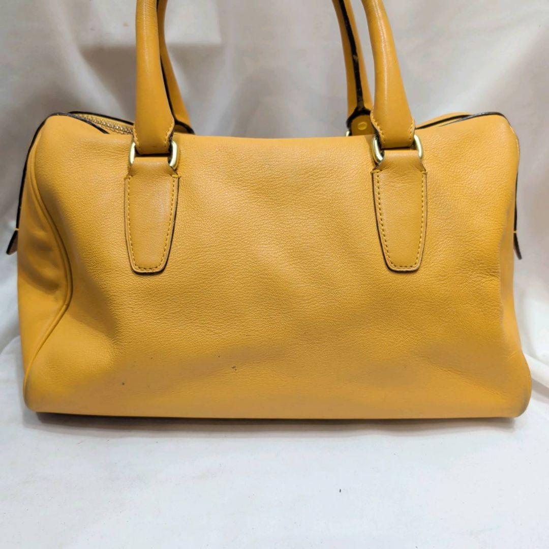 良品 コーチ タッセル付 レザー ミニボストン ハンドバッグ 23574