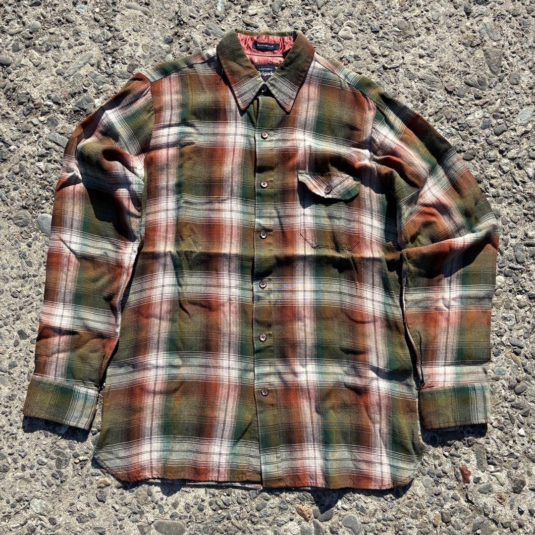 60s~70s Arrow オンブレレーヨンシャツ