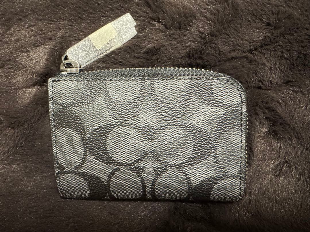 【新品未使用】COACH ケース/カードケース 小銭入れ　ブラック COACH（コーチ） 財布 エッセンシャル フラップ カード ケース（ミニ