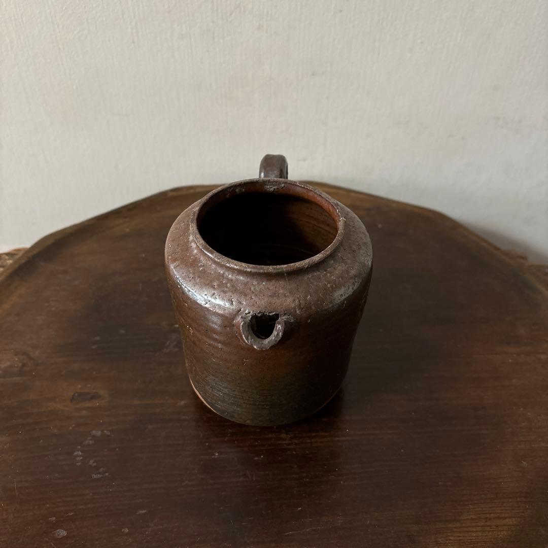 古い水差し 瀬戸 美濃 フラワーポット アンティーク 古道具 ピッチャー