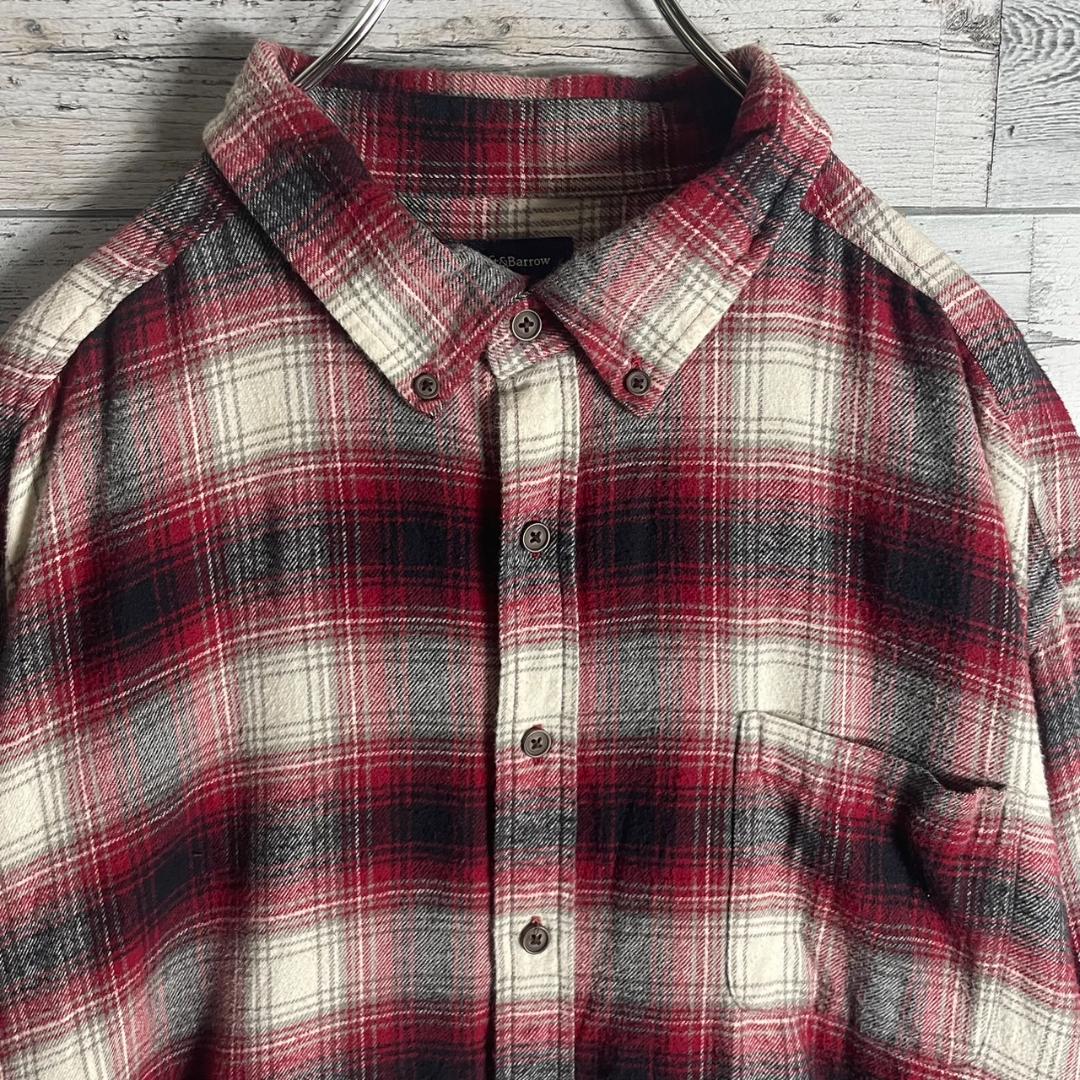 VINTAGE オンブレチェックシャツ フランネル シャドーチェック メンズ