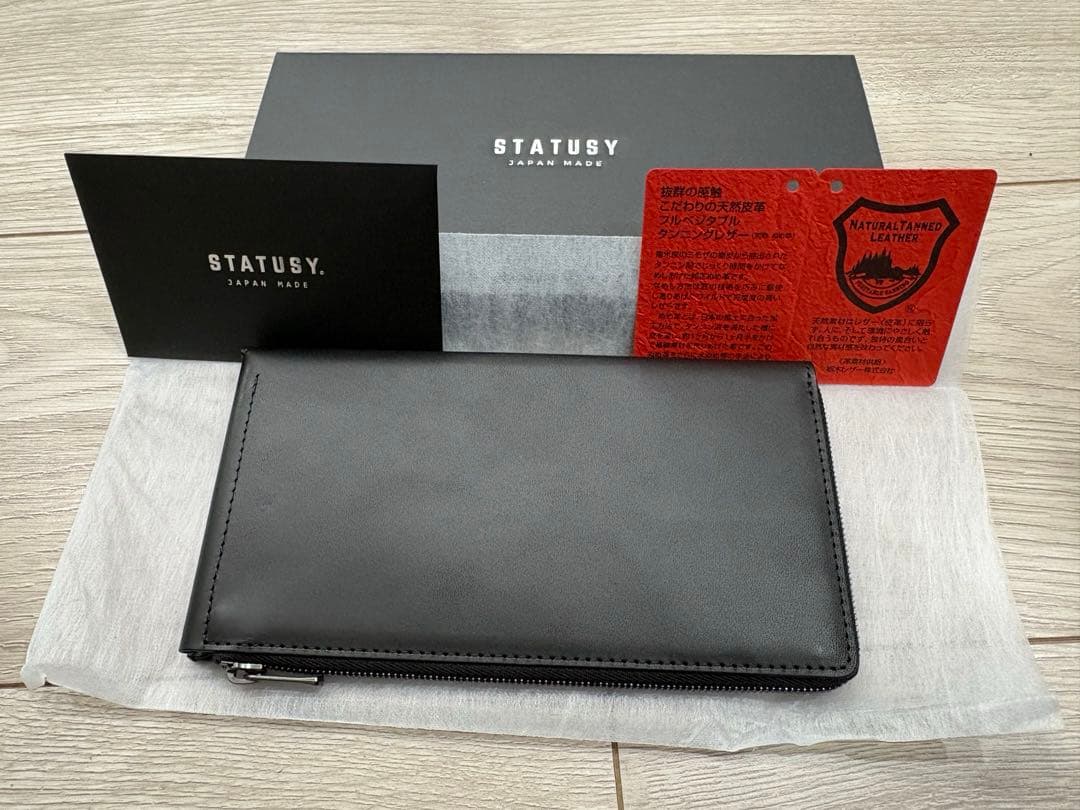 STATUSY長財布　il modo Air（イルモードエアー）ブラック　右利き