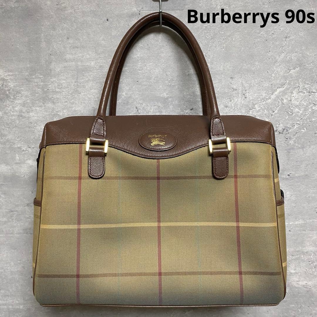 バーバリーズ Burberrys90s ノバチェックPVC×レザーボストンバッグ BURBERRY（バーバリー） ノバチェック シャドーホース ボストンバッグ