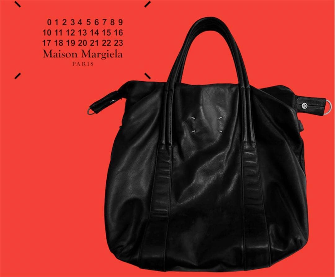 交渉◎】 Maison Margiela セーラーバッグ 本革 黒 マルジェラ - メルカリ