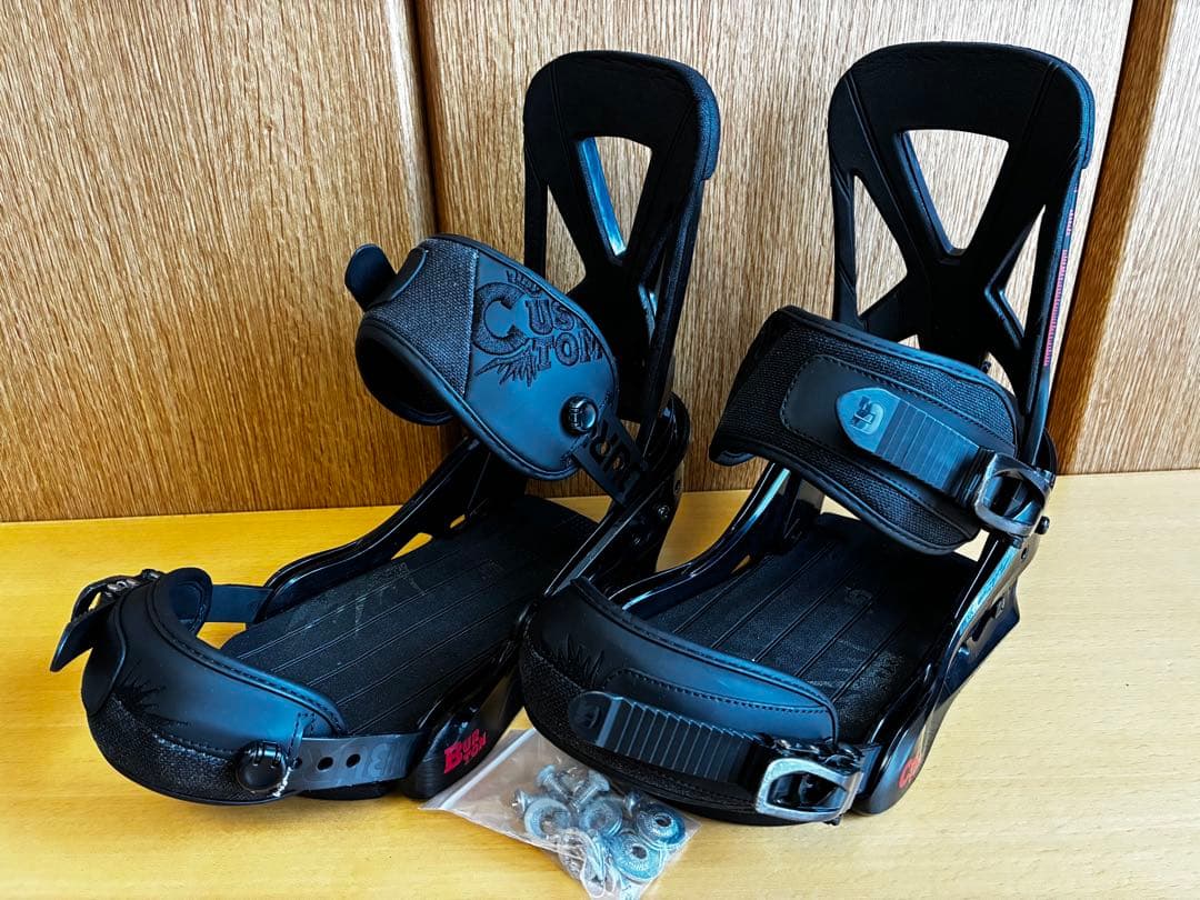 BURTONバインディング【カスタム（メンズMサイズ）】ブラック Burton バートン カスタム Custom ビンディング メンズ Mサイズ 蛇皮