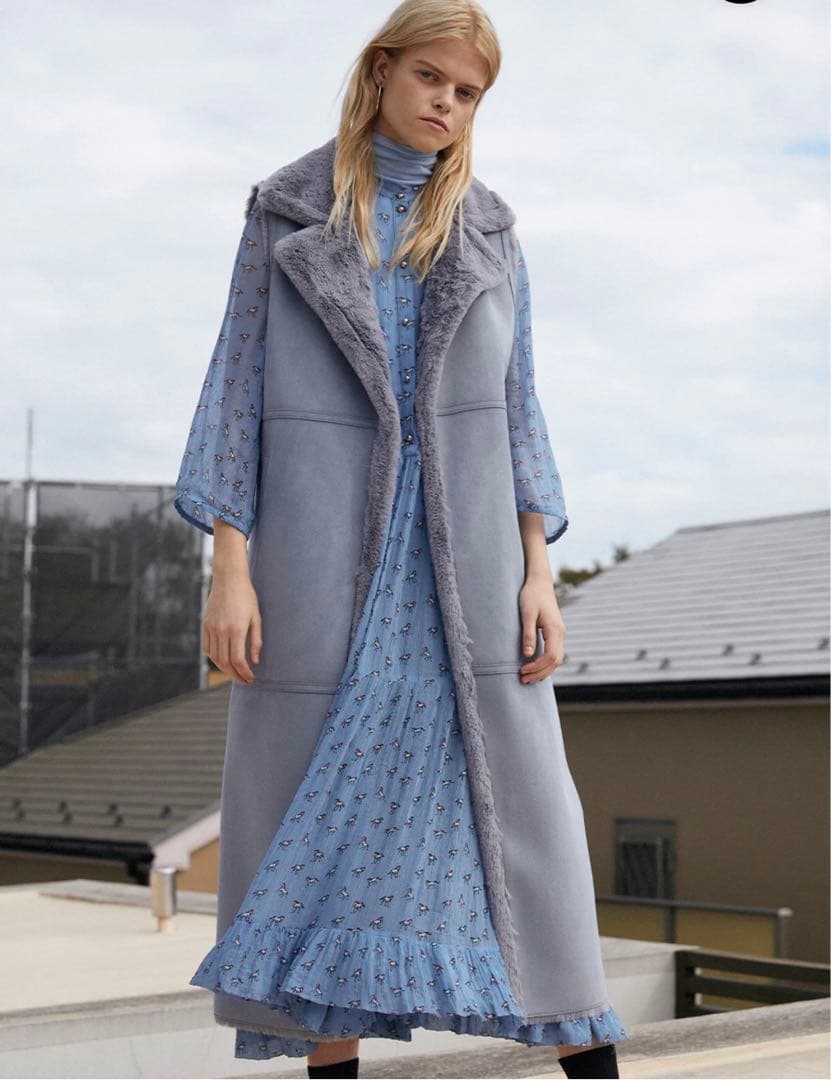 Lemonplet スエード調ロングジレ