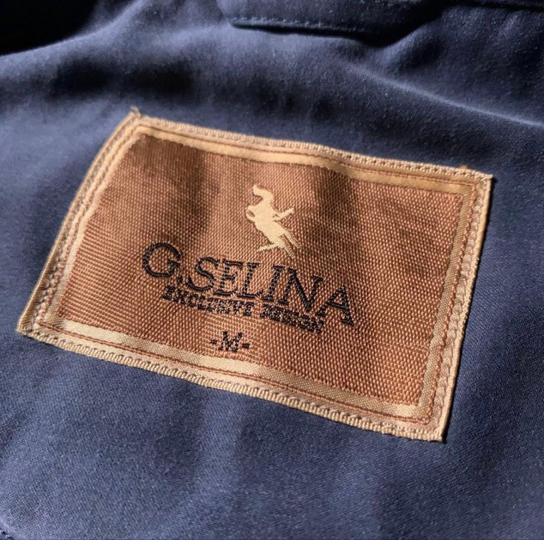 古着 短丈 中綿 ハリントンジャケットスイングトップ ネイビー ボア