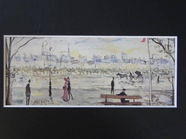 ガブリエル・ドーショ、パリの生活、希少画集画、新品額付