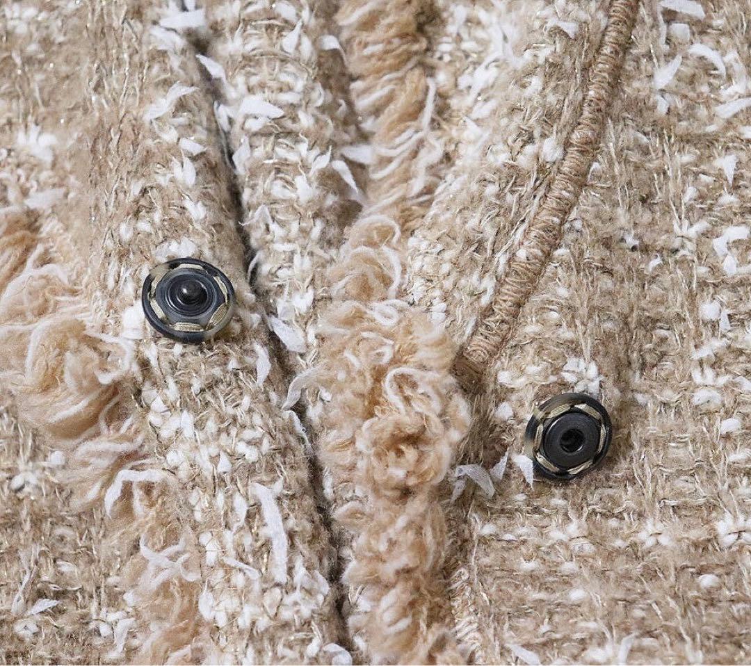 《BRUNO MANETTI -レリアン-》新品 ラメツイードコート 42(L)