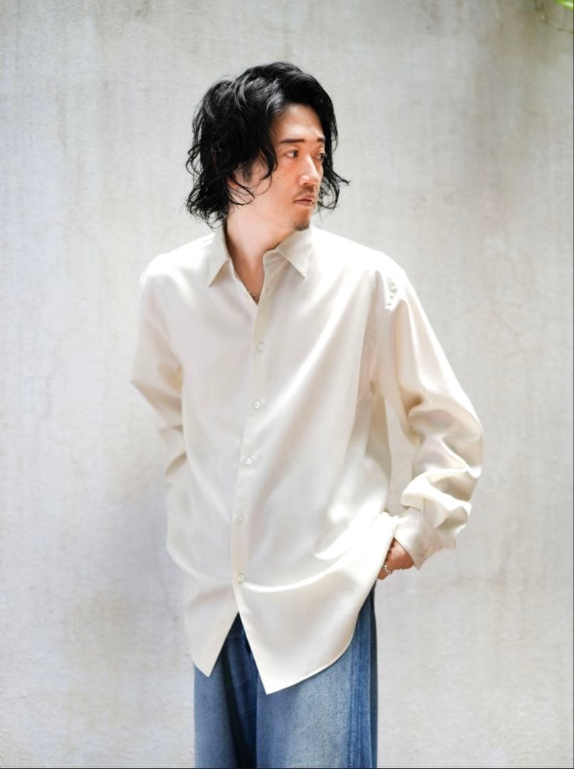 【新品未使用】MB ULTIMATE尾州ウール パーマネントシャツSオフホワイト