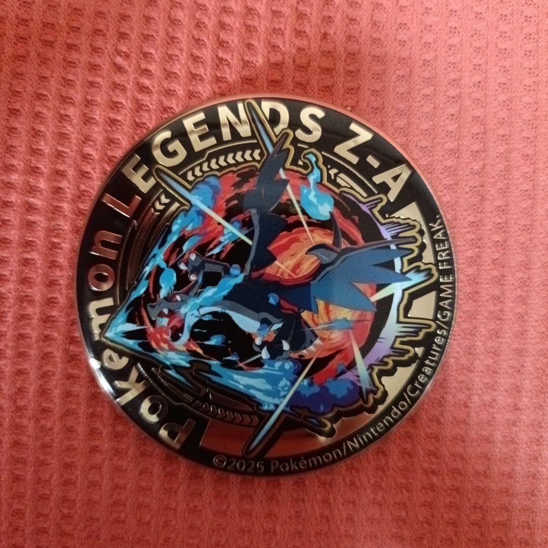 ポケモンレジェンズZA イオン 購入特典 メガリザードンX 金バッジ 缶