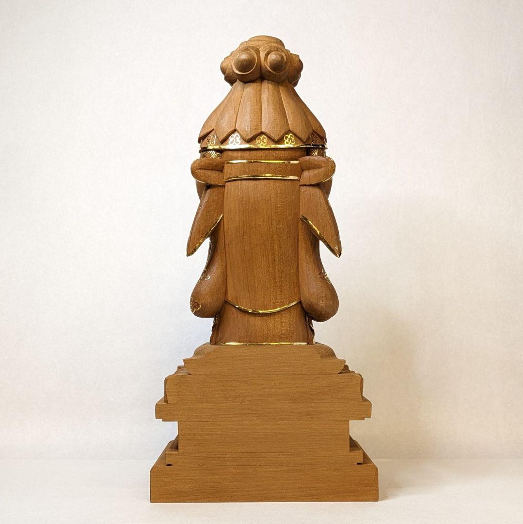 セール・新品】 中山鬼子母神 金泥 紅檀 総高さ約32.5㎝ 鬼子母神