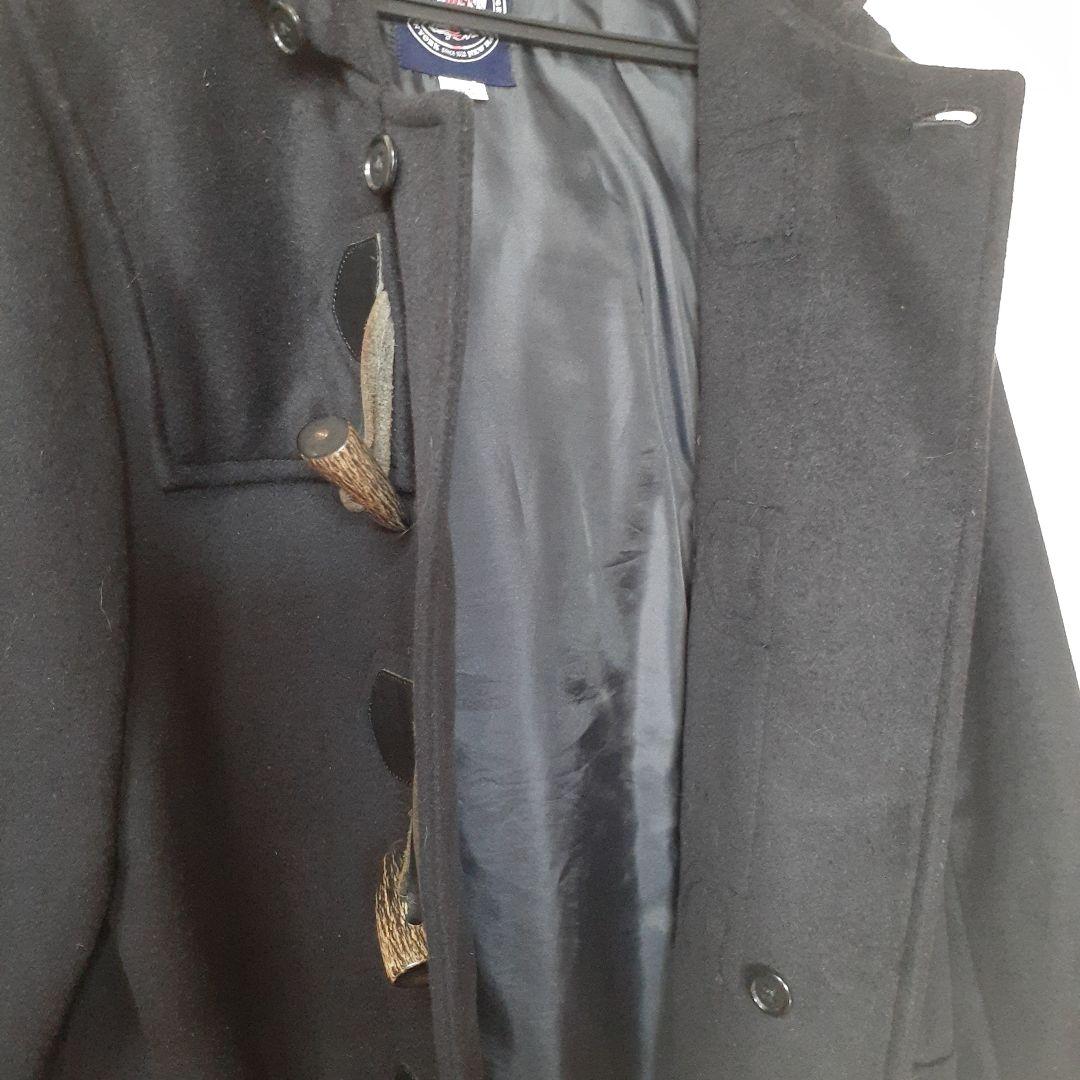 an様専用‼️JPRESS❤️フラノ地ネイビー ダッフルコート フード付き