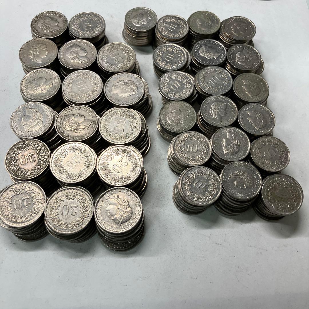 スイス　硬貨　10ラッペン　20ラッペン　フラン　まとめ売り