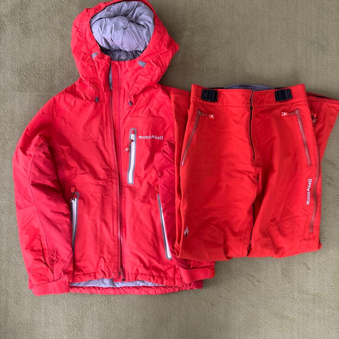 【週末お値下げ中】mont-bell スキーウェア上下セット NNOUM スキーウェア メンズ レディース 上下セット スキーウエア