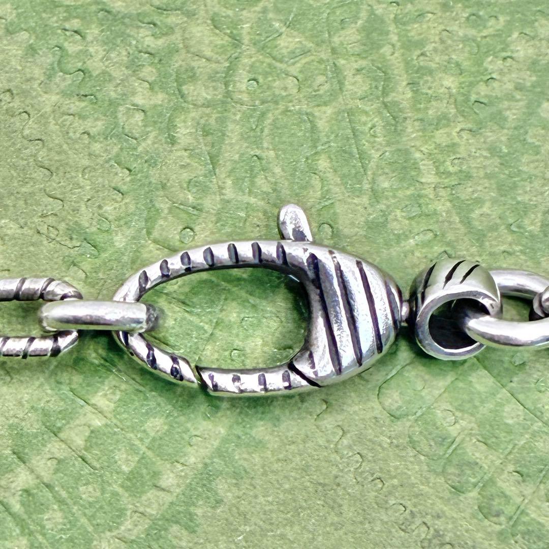 美品】グッチ 45cm アラベスク チェーンのみ ネックレス シルバー 燻