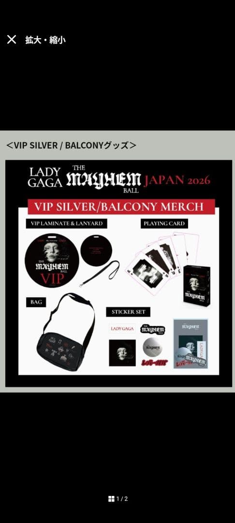 即日発送！ Lady Gaga VIP グッズ - メルカリ