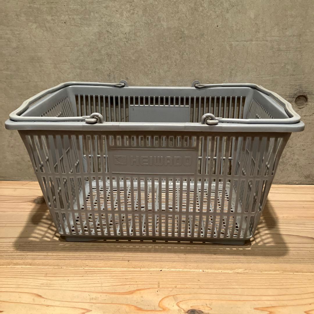 昭和レトロ 平和堂 HEIWADO 買い物かご レトロポップ 収納 かご 店舗