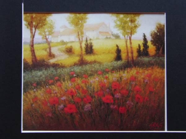 グレッグ、ひなげし、レゾネより、希少、版上サイン、新品額装