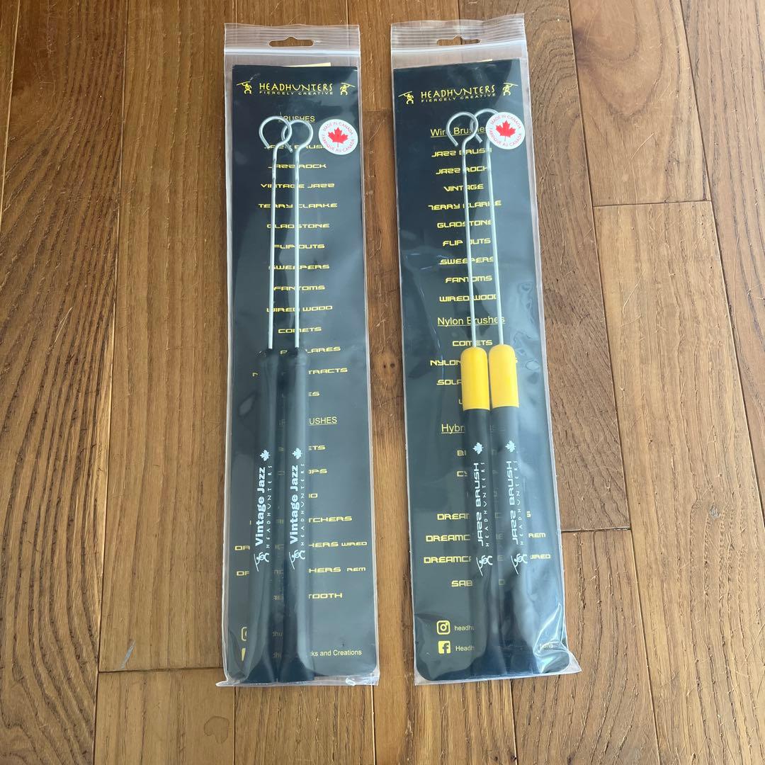 パーカッション・打楽器 Headhunters Brushes 2 pair Set