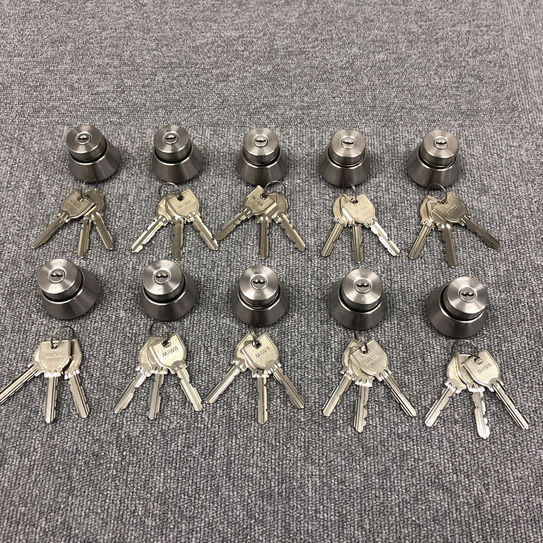 MIWA 美和　U9 シリンダー　10セット（各小鍵3本）