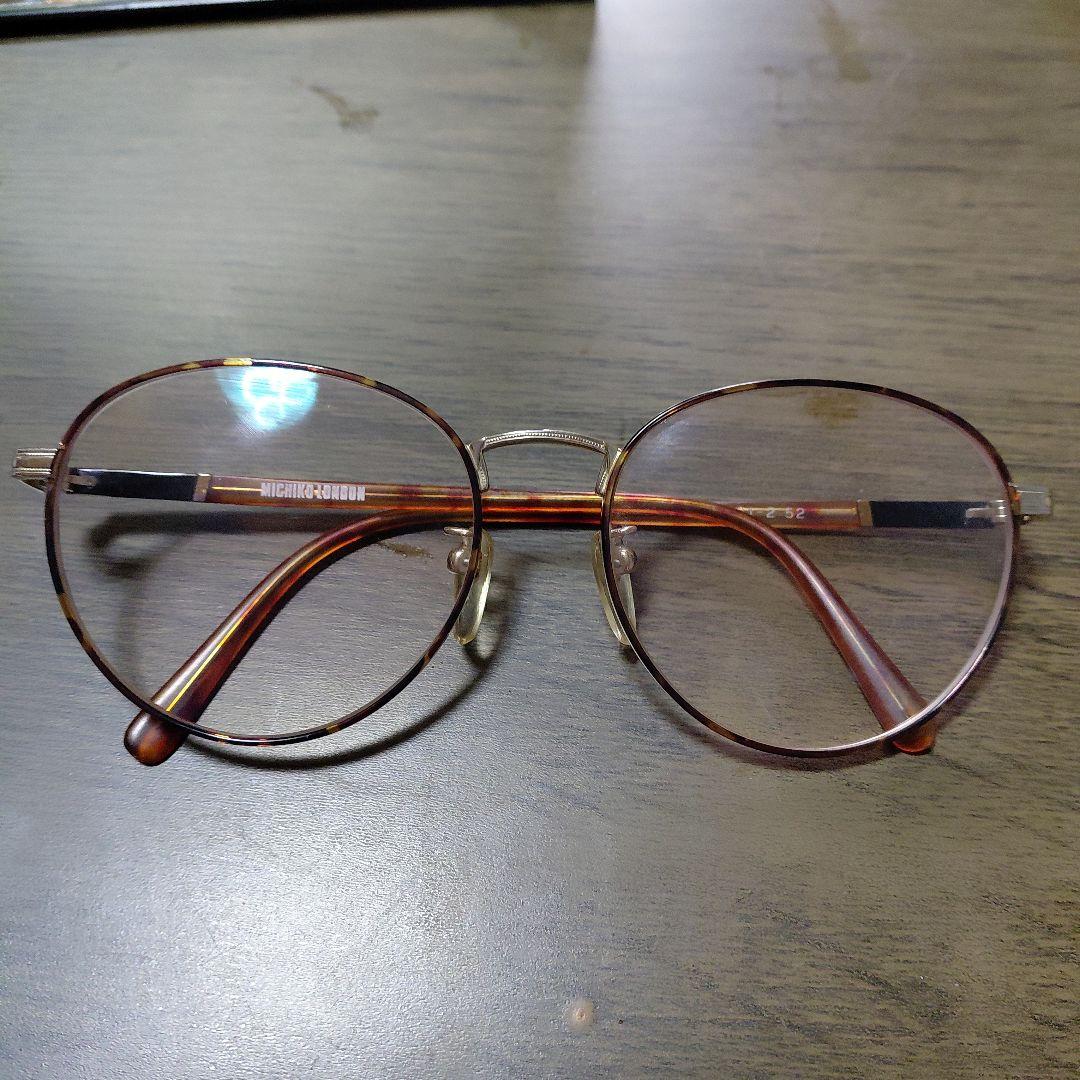 MICHIKO LONDON ラウンドメガネ ブラウン乱視用