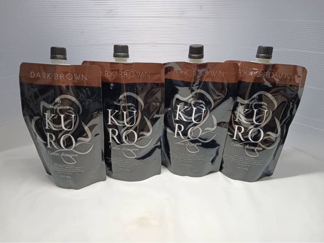 バランローズ KURO ダークブラウン クリーム シャンプー 400g 4本