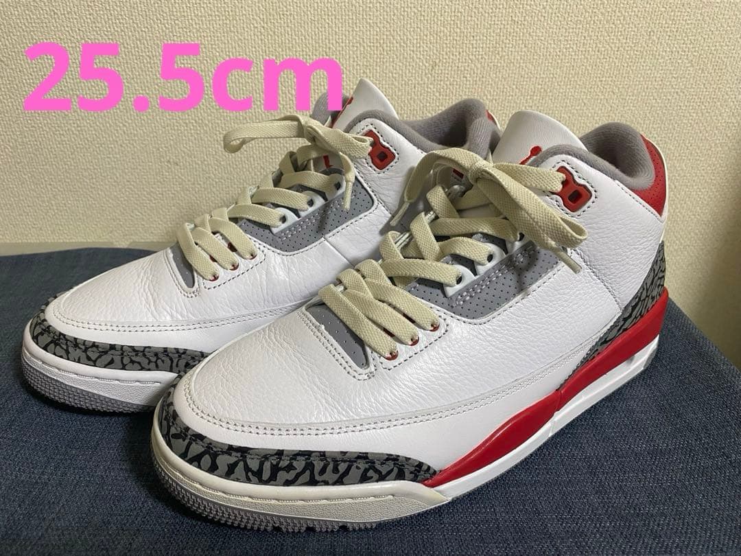 25.5 cm NIKE AIR JORDAN 3 ファイヤーレッド
