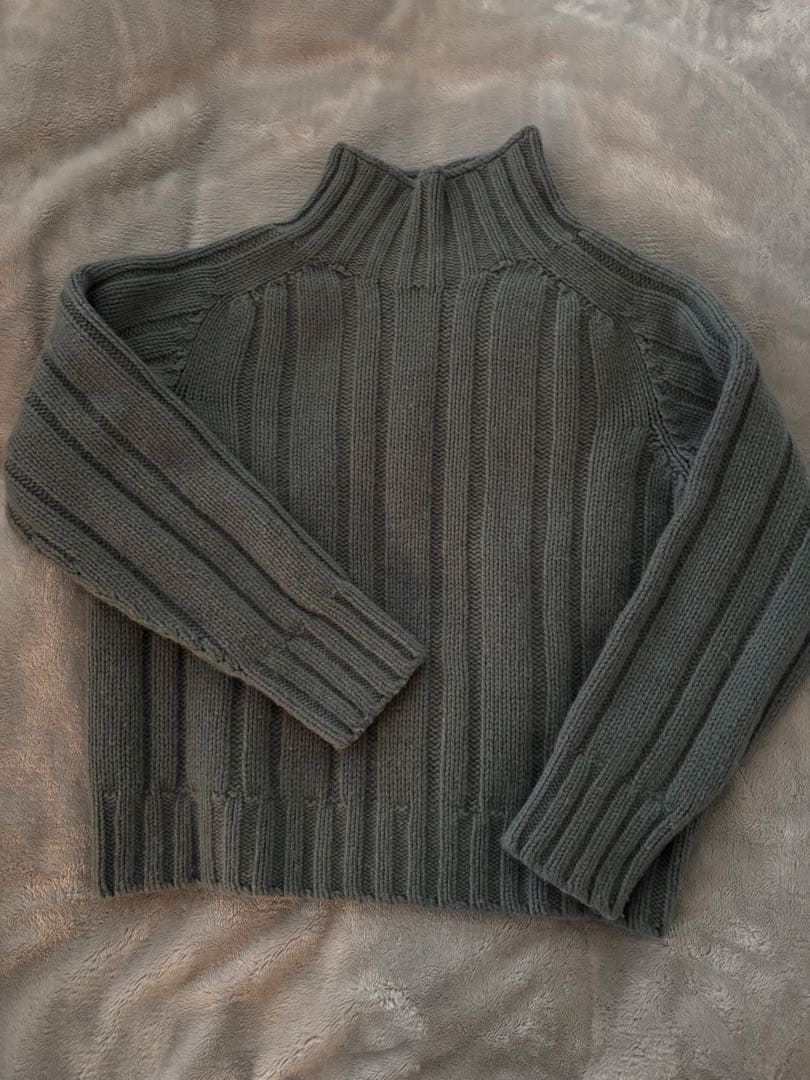 MARGARET HOWELL ブルーグレー ハイネックセーター