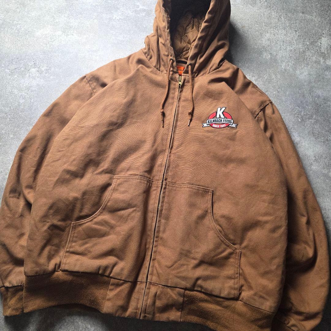 良品CornerStoneダック地アクティブジャケット企業ロゴカバーオール