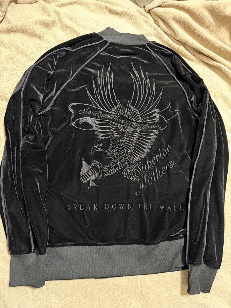 未使用近 別珍 MCD 鷲 日本限定 スカジャン vintage unisex 朧 おぼろ ヴィンテージ 鷹 刺繍 和柄 別珍 スカジャン 9043834 和