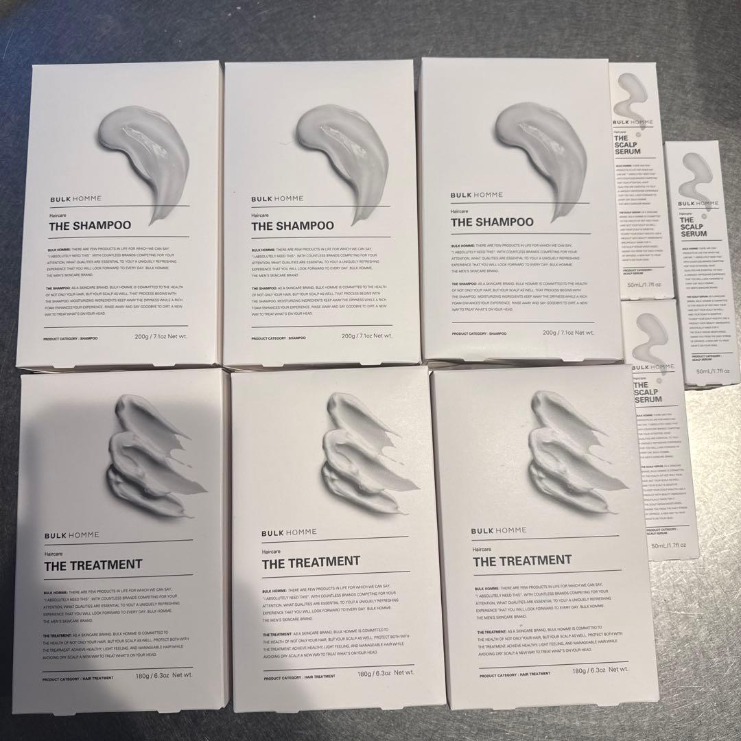 BULK HOMME シャンプー＆トリートメント&セラム 3セット