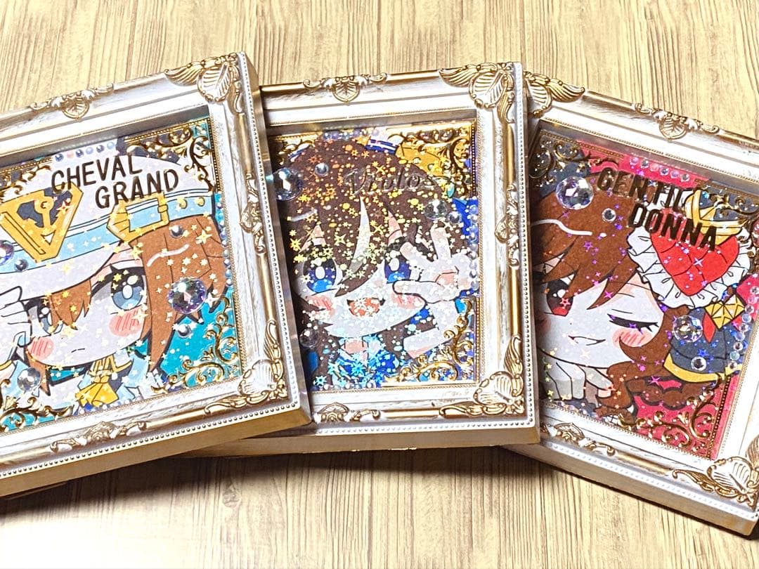 ゆ*お様 額付き＊ウマ娘 シュヴァルグラン＆ヴィブロス＆ジェンティルドンナ 手描