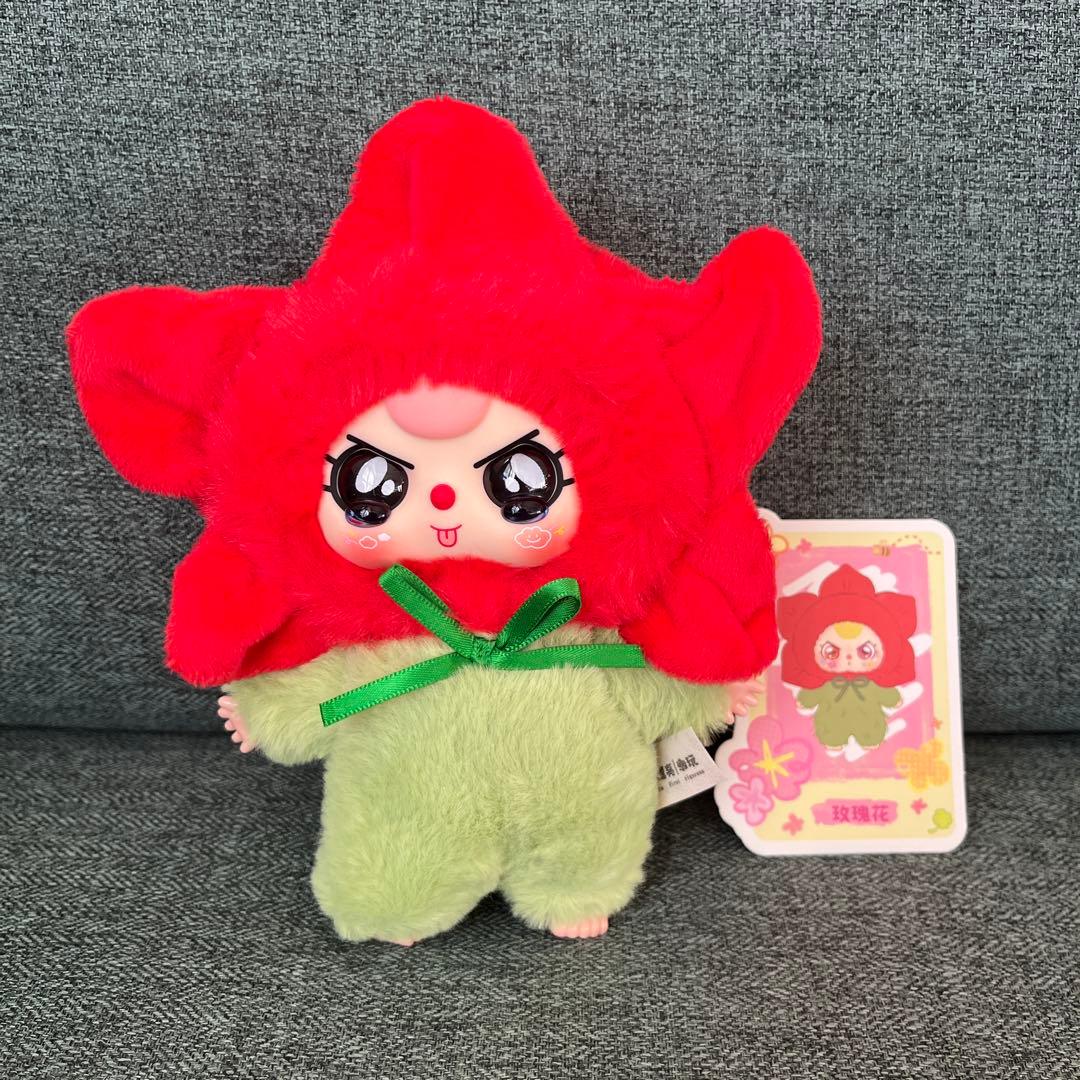 Baby Three)春はどこ？シリーズ ぬいぐるみキーホルダー✩.*薔薇