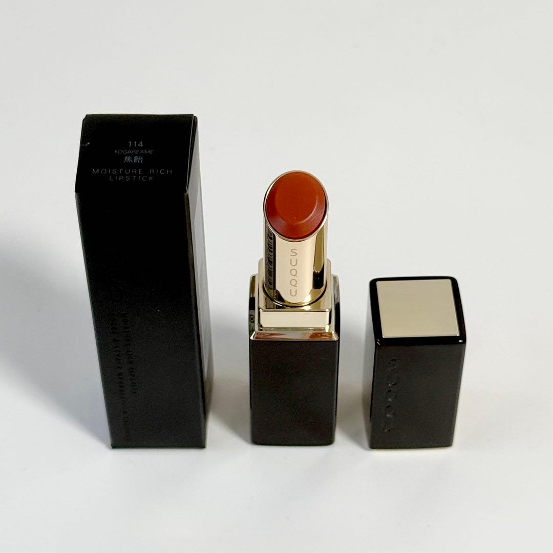新品 SUQQU モイスチャー リッチ リップスティック 114 焦飴