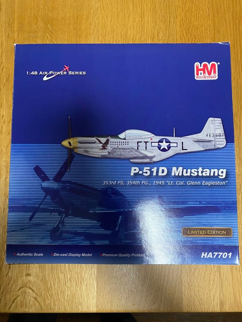 HMホビーマスター　人気のP-51D Mustang 1/48 限定版 P-51D Mustang 1:48 Diecast Model - Hobby Master HM-HA7748 - $119.95