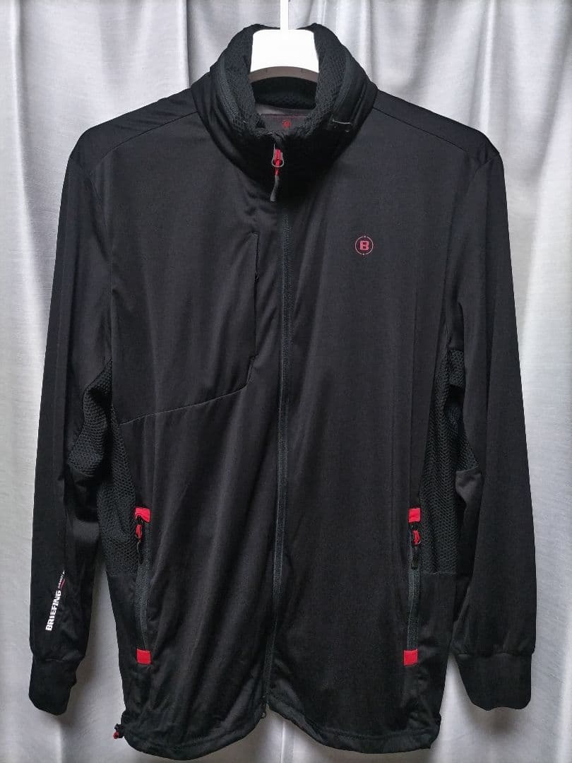 ブリーフィングゴルフ　ナイロン　ストレッチ　ジャケット　フーディ　黒