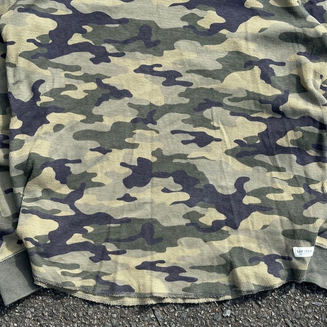 00s GAP サーマル ワッフル ロンt カモ 迷彩 - メルカリ