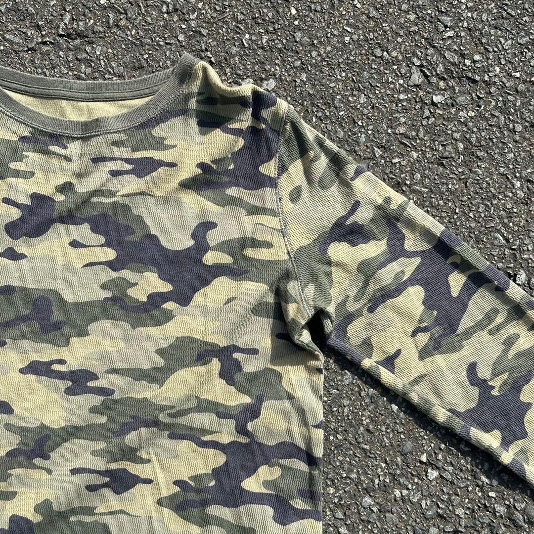 00s GAP サーマル ワッフル ロンt カモ 迷彩 - メルカリ
