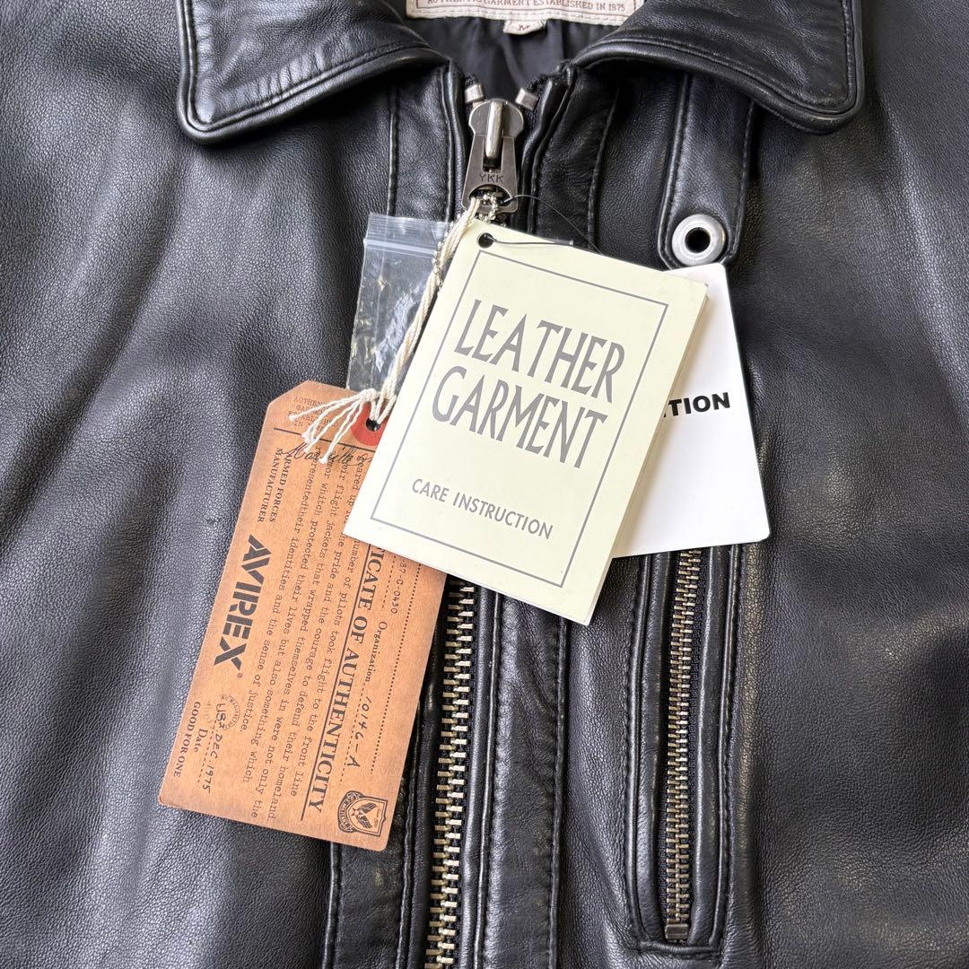 未使用 AVIREX ラムレザー シングルライダースジャケット 6161063
