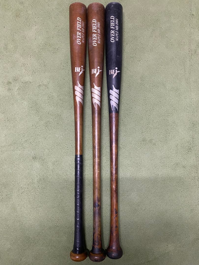 野球　BFj硬式木製バット　MR 3本セット
