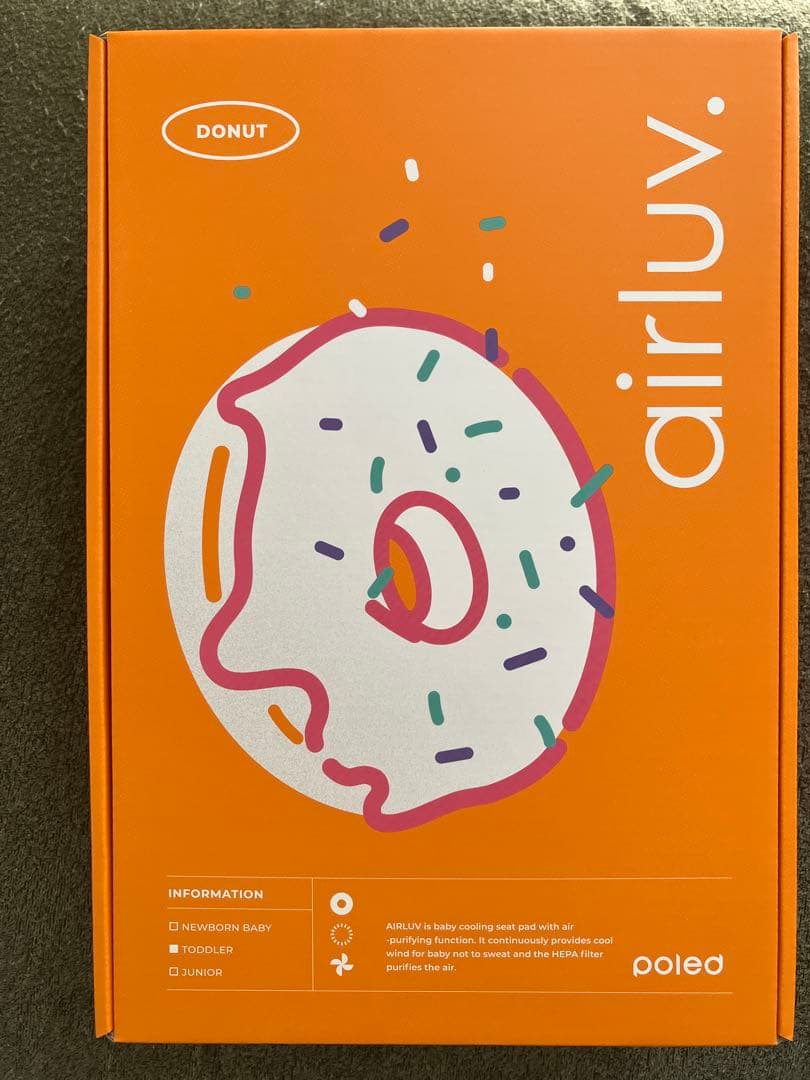※ぐっさん［新品・未開封］エアラブ4 ドーナッツ　グレー エアラブ4 ドーナッツ クールグレイ 送風機付きクールシート エアラブ