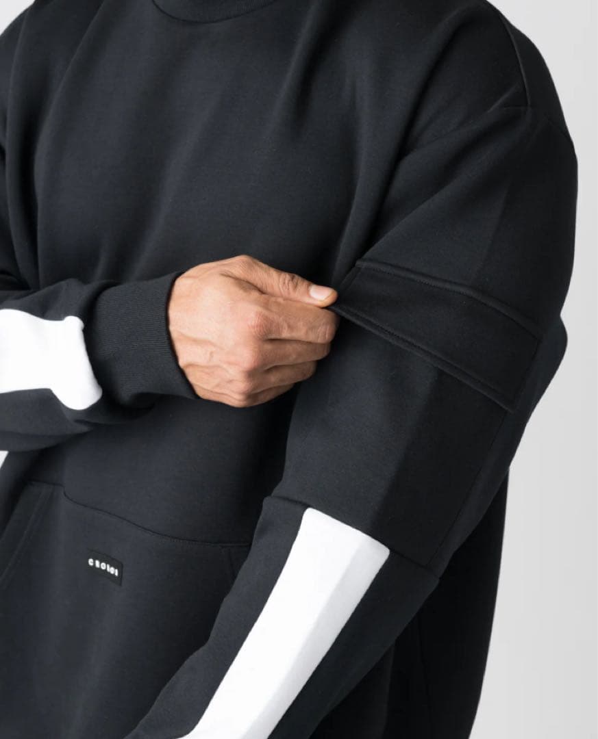 ウエイトトレーニング CRONOS CARGO SWEATSHIRT BLACK SIZE:L