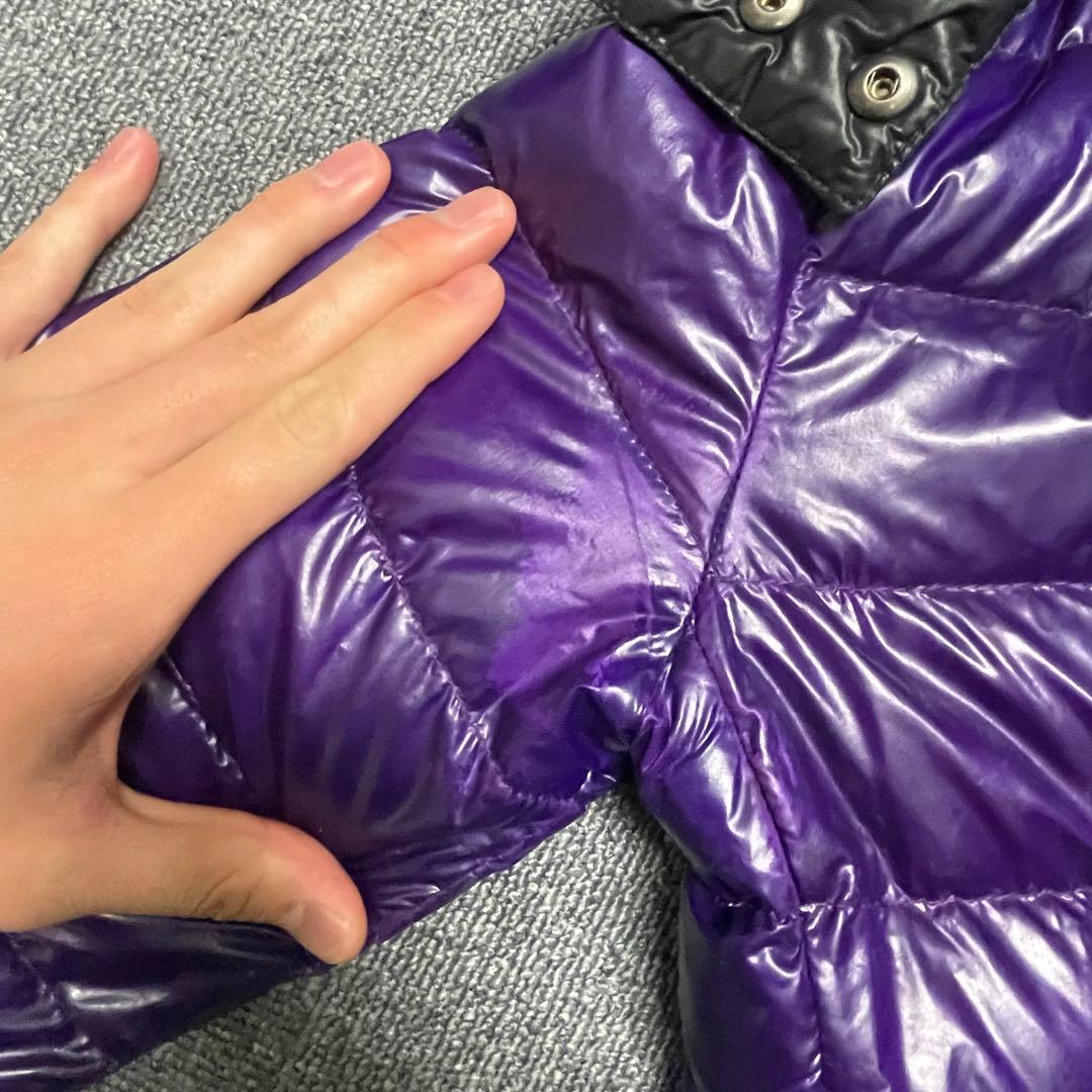 最終価格】モンクレール パープル フード付きダウンジャケット - メルカリ